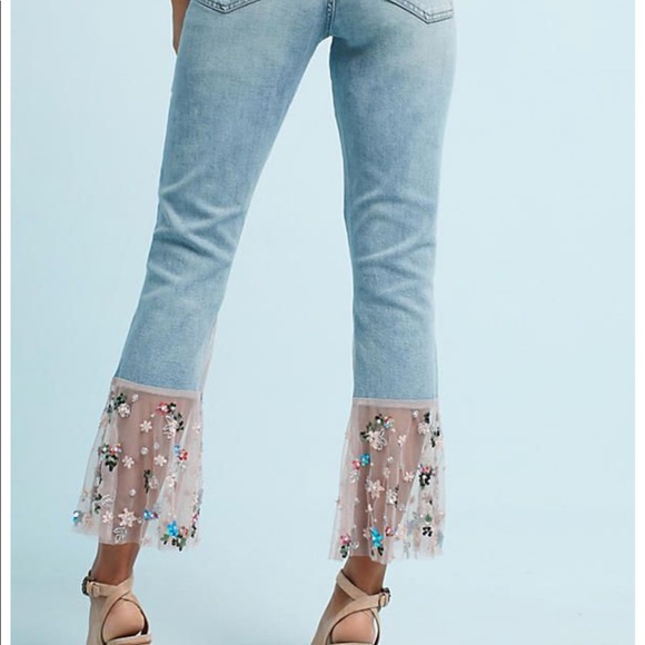 Anthropologie Denim - Anthropologie pilcro   tulle embellished jeans new
